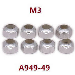 Shcong Wltoys A969 A969-A A969-B RC Car accessories list spare parts M3 nuts for fixed the wheels A949-49