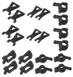Shcong Wltoys A969 A969-A A969-B RC Car accessories list spare parts front and rear swing arm + C shape seat + front and rear wheel seat 2sets