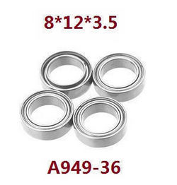Shcong Wltoys A969 A969-A A969-B RC Car accessories list spare parts bearing 8*12*3.5 A949-36 - Click Image to Close