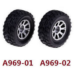 Shcong Wltoys A969 A969-A A969-B RC Car accessories list spare parts tires 2pcs A969-01 A969-02