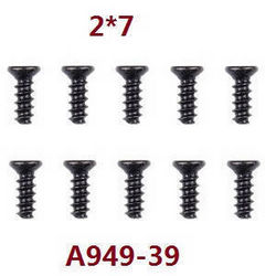 Shcong Wltoys A969 A969-A A969-B RC Car accessories list spare parts screws 2*7 A949-39 - Click Image to Close