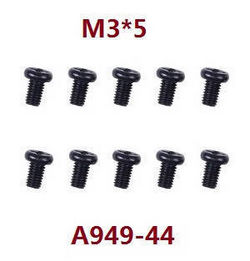 Shcong Wltoys A969 A969-A A969-B RC Car accessories list spare parts screws M3*5 A949-44
