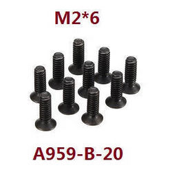 Shcong Wltoys A969 A969-A A969-B RC Car accessories list spare parts screws M2*6 A959-B-20 - Click Image to Close