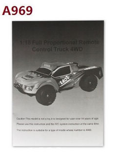 Shcong Wltoys A969 A969-A A969-B RC Car accessories list spare parts English manual book (A969)