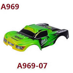 Shcong Wltoys A969 A969-A A969-B RC Car accessories list spare parts green car shell A969-07