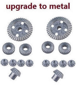 Shcong Wltoys A969 A969-A A969-B RC Car accessories list spare parts differential planet and big gear + Driving gear 16pcs (Metal) - Click Image to Close