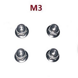 Shcong Wltoys A979 A979-A A979-B RC Car accessories list spare parts M3 flange nuts for fixed the wheels A959-B-24 - Click Image to Close