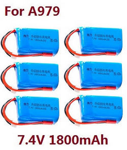 Shcong Wltoys A979 A979-A A979-B RC Car accessories list spare parts 7.4V 1800mAh battery 6pcs (For A979)