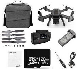 Shcong MJX B20 Bugs 20 EIS RC drone with 1 battery and 128G SD card and portable shoulder bag