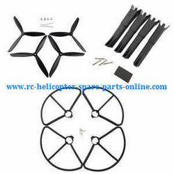 Shcong MJX Bugs 2 B2C B2W RC quadcopter accessories list spare parts 3-leaf main blades + protection frame set + undercarriage set