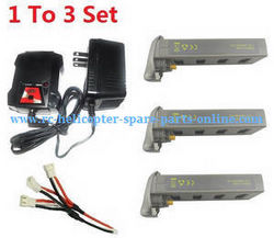 Shcong MJX Bugs 2SE B2SE RC Quadcopter accessories list spare parts 1 To 3 charger set + 3*7.4V 1800mAh battery set