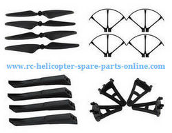 Shcong MJX Bugs 3H B3H RC Quadcopter accessories list spare parts main blades + protection frame + 2*landing skids set