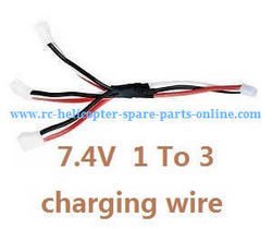 Shcong MJX Bugs 3H B3H RC Quadcopter accessories list spare parts 1 to 3 charger wire 7.4V