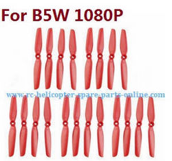 Shcong MJX Bugs 5W B5W RC Quadcopter accessories list spare parts main blades (Red 5sets) - Click Image to Close