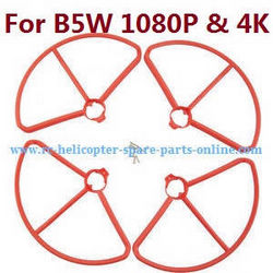 Shcong MJX Bugs 5W B5W RC Quadcopter accessories list spare parts protection frame set (Red)