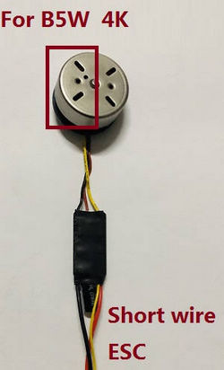 Shcong MJX Bugs 5W B5W RC Quadcopter accessories list spare parts brushless motor with short wire ESC board [There are 4 holes on the left] (For B5W 4K version)
