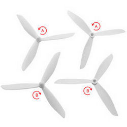 Shcong Bayangtoys X16 RC quadcopter accessories list spare parts upgrade 3-leaf main blades (White)