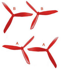 Shcong Bayangtoys X16 RC quadcopter drone accessories list spare parts upgrade 3-leaf main blades (Red)