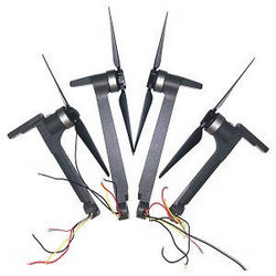 Shcong MJX B16 Pro Bugs 16 Pro RC drone quadcopter accessories list spare parts side motor arms set with main blades (2*A+2*B)