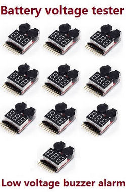 Shcong C119 Firefox RC Helicopter accessories list spare parts Lipo battery voltage tester low voltage buzzer alarm (1-8s) 10pcs