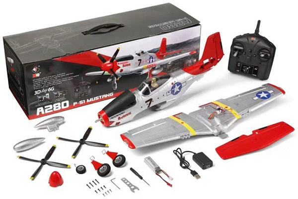Wltoys XK A280 P-51 RC Airplane And Spare Parts List
