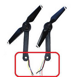 Shcong Aosenma CG006 RC quadcopter accessories list spare parts side bar and motor sets 2pcs short wire