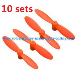 Shcong cheerson cx-10 cx-10a cx-10c cx10 cx10a cx10c quadcopter accessories list spare parts main blades propellers (10 sets Orange)