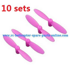 Shcong cheerson cx-10 cx-10a cx-10c cx10 cx10a cx10c quadcopter accessories list spare parts main blades propellers (10 sets Pink)