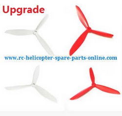 Shcong cheerson cx-20 cx20 cx-20c quadcopter accessories list spare parts upgrade Three leaf shape blades (White-Red)