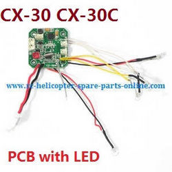 Shcong cheerson cx-30 cx-30c cx-30w cx-30s cx-30w-tx cx30 quadcopter accessories list spare parts receive PCB board with LED (CX-30 CX-30C)