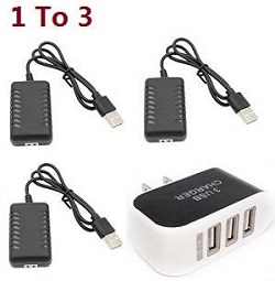 Cheerson CX-35 CX35 quadcopter drone parts 3 USB charger adapter with 3*USB wire set