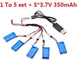 Shcong Cheerson CX-36 CX-36A CX-36B CX-36C Glider quadcopter accessories list spare parts 1 To 5 charger set + 5*3.7V 350mAh battery set