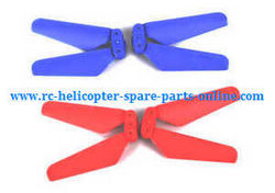 Shcong Cheerson CX-40 Frog Mini folding RC quadcopter accessories list spare parts main blades (Blue-Red)