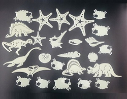 Deal decoration animal toys ideal for applying on doors, wall, lamps, household articles, bedroom ceilings etc. (Dinosaurs + Marine animals + Sheep)
