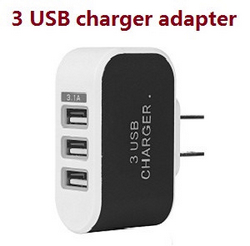 JJRC H12CH H12WH H12C H12W 3 USB charger adapter