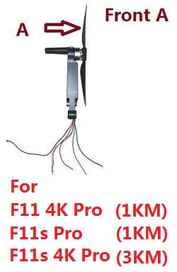 Shcong SJRC F11, F11 PRO, F11 4K PRO, F11s PRO, F11s 4k PRO RC Drone accessories list spare parts side motor bar with blade (Only for F11 4K Pro, F11s Pro, F11s 4K Pro) Front A