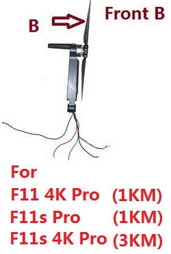 Shcong SJRC F11, F11 PRO, F11 4K PRO, F11s PRO, F11s 4k PRO RC Drone accessories list spare parts side motor bar with blade (Only for F11 4K Pro, F11s Pro, F11s 4K Pro) Front B