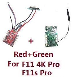 Shcong SJRC F11, F11 PRO, F11 4K PRO, F11s PRO, F11s 4k PRO RC Drone accessories list spare parts PCB receiver and power board (Only for F11 4K Pro and F11s Pro) Red+Green