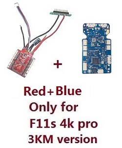Shcong SJRC F11, F11 PRO, F11 4K PRO, F11s PRO, F11s 4k PRO RC Drone accessories list spare parts PCB receiver and power board (Only for F11s 4K Pro 3KM version) Red+Blue - Click Image to Close