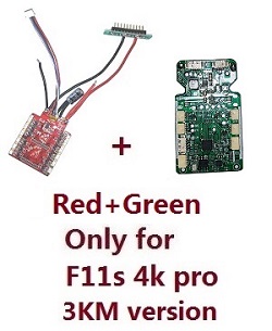 Shcong SJRC F11, F11 PRO, F11 4K PRO, F11s PRO, F11s 4k PRO RC Drone accessories list spare parts PCB receiver and power board (Only for F11s 4K Pro 3KM version) Red+Green - Click Image to Close