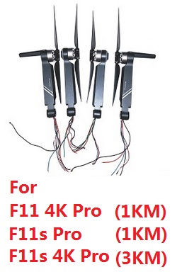 Shcong SJRC F11, F11 PRO, F11 4K PRO, F11s PRO, F11s 4k PRO RC Drone accessories list spare parts side motors bar set + main blades (Only for F11 4K Pro, F11s Pro, F11s 4K Pro)
