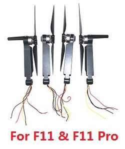 Shcong SJRC F11, F11 PRO, F11 4K PRO, F11s PRO, F11s 4k PRO RC Drone accessories list spare parts side motors bar set + main blades (Only for F11 Pro)