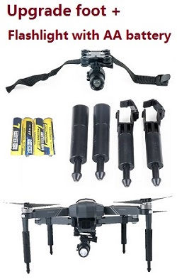 Shcong SJRC F11, F11 PRO, F11 4K PRO, F11s PRO, F11s 4k PRO RC Drone accessories list spare parts upgrade spring foot + flashlight with AA battery