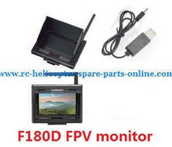 Shcong DFD F180 F180D F180C quadcopter accessories list spare parts 5.8G FPV Monitor set