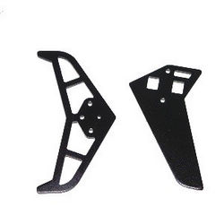 Shcong MJX F29 F629 RC helicopter accessories list spare parts tail decorative set (black)