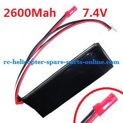 Shcong MJX F45 F645 helicopter accessories list spare parts battery 7.4v 2600mAh red JST plug