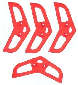 Shcong MJX F45 F645 F-series helicopter accessories list spare parts horizontal tail wing (Red) 4pcs