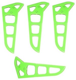 Shcong MJX F45 F645 F-series helicopter accessories list spare parts vertical tail wing (Green) 4pcs