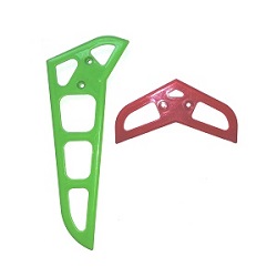 Shcong MJX F45 F645 F-series helicopter accessories list spare parts vertical and horizontal tail wing (Green+Red)