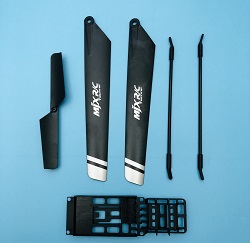 MJX F49 F649 Tail support bar and fixed set + Tail blade + Main blades + Bottom board set